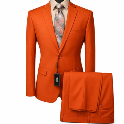 BRAVEMAN SUITING COMPANY U S M RED / 44R Milano Modern Fit 2-Piece Suit - MZ200