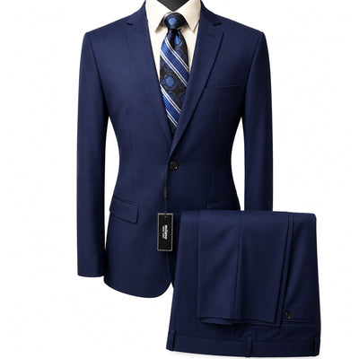 BRAVEMAN SUITING COMPANY U S M NAVY / 34S Milano Modern Fit 2-Piece Suit - MZ200