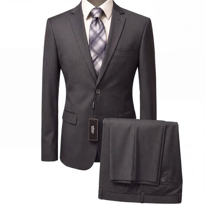 BRAVEMAN SUITING COMPANY U S M CHARCOAL / 36R QUALITY Modern Fit Suit