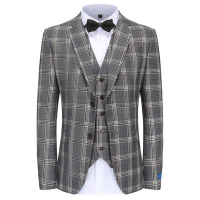 BRAVEMAN SUITING COMPANY U SM 36SHORT FASHION SUIT - GINO VITALE /D1812/GREY