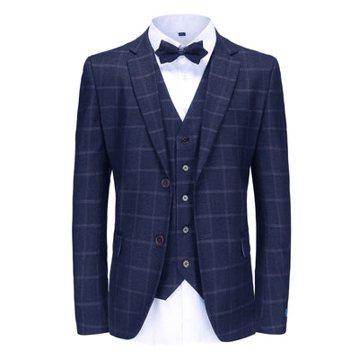 BRAVEMAN SUITING COMPANY U SM INK BLUE / 36R FASHION SUIT-GINO VITALE-GV2125