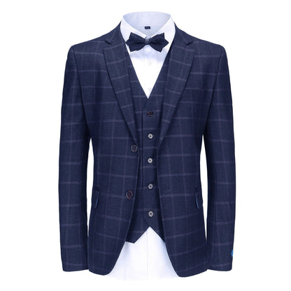 BRAVEMAN SUITING COMPANY U SM INK BLUE / 36R FASHION SUIT-GINO VITALE-GV2125