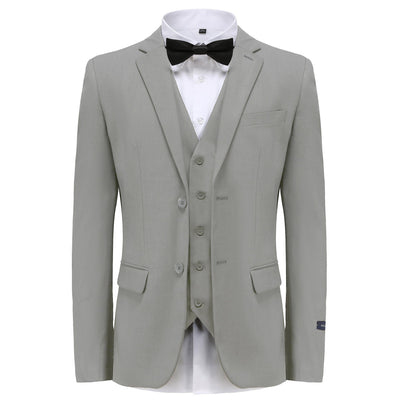 BRAVEMAN SUITING COMPANY U SM GREY / 36R GINO VITALE 3PCS SUITE -M300