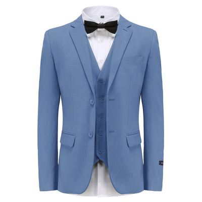 BRAVEMAN SUITING COMPANY U SM SLATE BLUE / 36R GINO VITALE 3PCS SUITE -M300