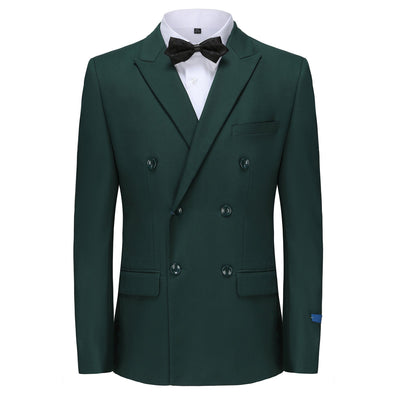 BRAVEMAN SUITING COMPANY U SM 36SHORT GINO VITALE SUIT/DB200/HUNTER GREEN