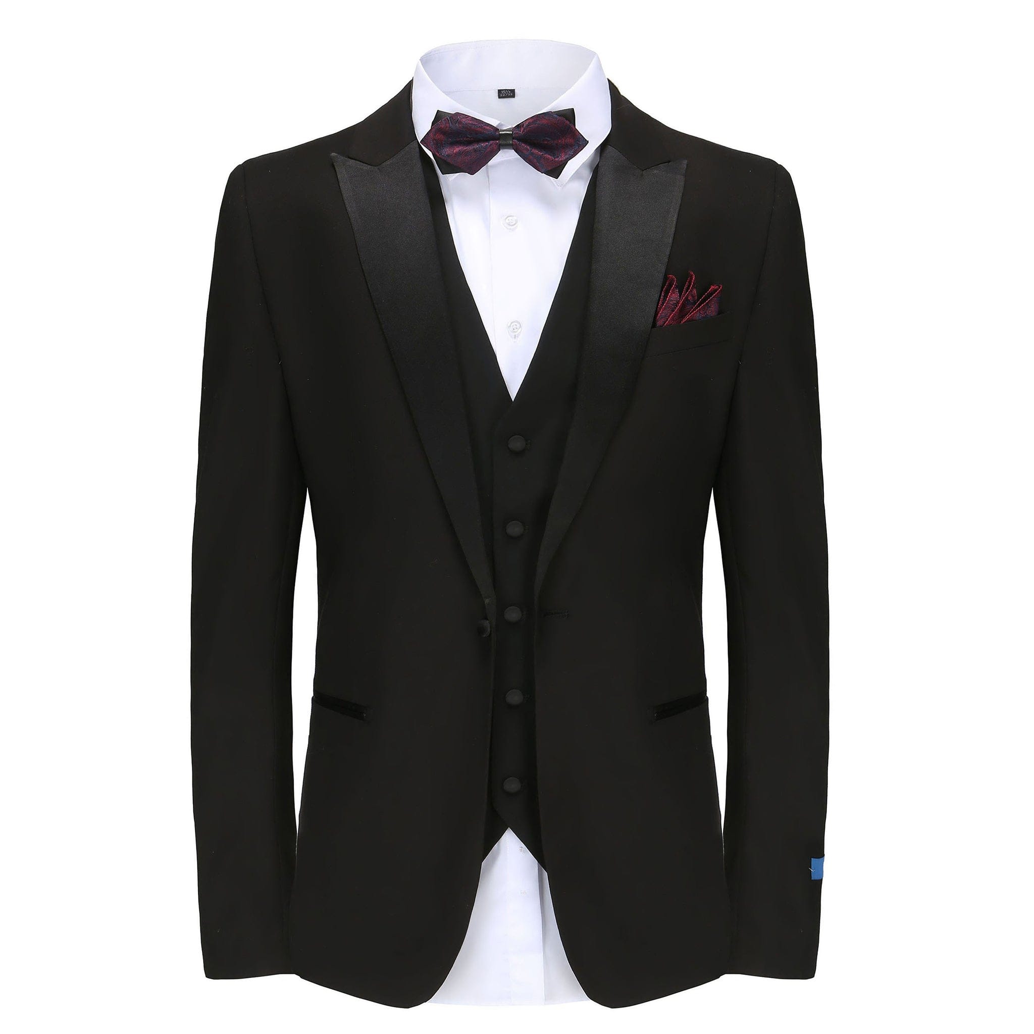 BRAVEMAN SUITING COMPANY U SM 36SHORT GINO VITALE SUIT/TX500/BLK