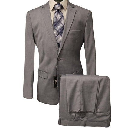 BRAVEMAN SUITING COMPANY U SM LT.GRAY / 36 REG MILANO LABEL MODERN FIT SUIT/Mz200