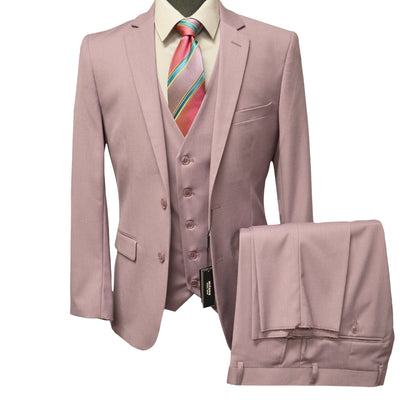 BRAVEMAN SUITING COMPANY U SM LAVENDER / 40 REG MILANO MODERN FIT SUIT/MZ300