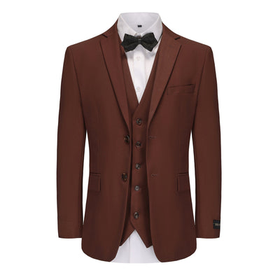 BRAVEMAN SUITING COMPANY U SS BROWN / 34S PREMIUM QUALITY SUIT/M300