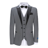 BRAVEMAN SUITING COMPANY XTUS BLUE GREY / 36R GINO VITALE-TUXEDO SUIT-TX296