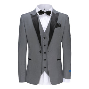 BRAVEMAN SUITING COMPANY XTUS BLUE GREY / 36R GINO VITALE-TUXEDO SUIT-TX296