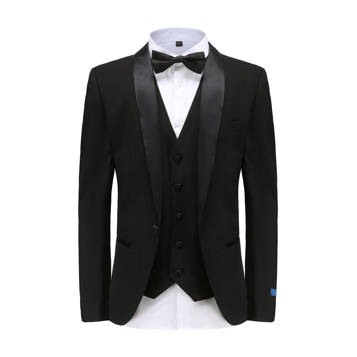 BRAVEMAN SUITING COMPANY XTUS BLACK / 36R GINO VITALE-TUXEDO SUIT-TX300