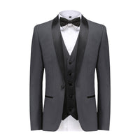 BRAVEMAN SUITING COMPANY XTUS CHARCOAL / 36R GINO VITALE-TUXEDO SUIT-TX300