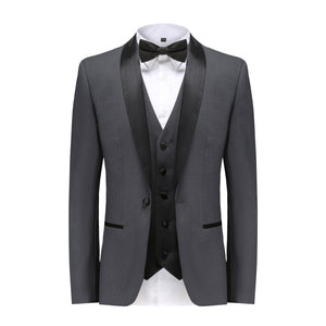 BRAVEMAN SUITING COMPANY XTUS CHARCOAL / 36R GINO VITALE-TUXEDO SUIT-TX300