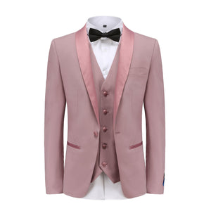 BRAVEMAN SUITING COMPANY XTUS DUSTY ROSE / 36R GINO VITALE-TUXEDO SUIT-TX300