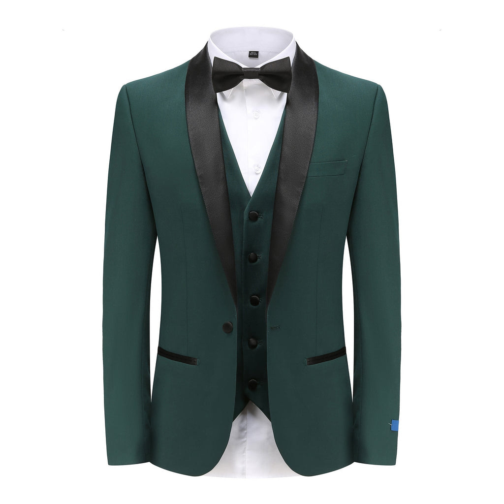 BRAVEMAN SUITING COMPANY XTUS HUNTER GREEN / 36R GINO VITALE-TUXEDO SUIT-TX300