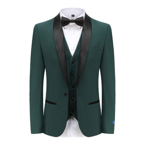 BRAVEMAN SUITING COMPANY XTUS HUNTER GREEN / 36R GINO VITALE-TUXEDO SUIT-TX300