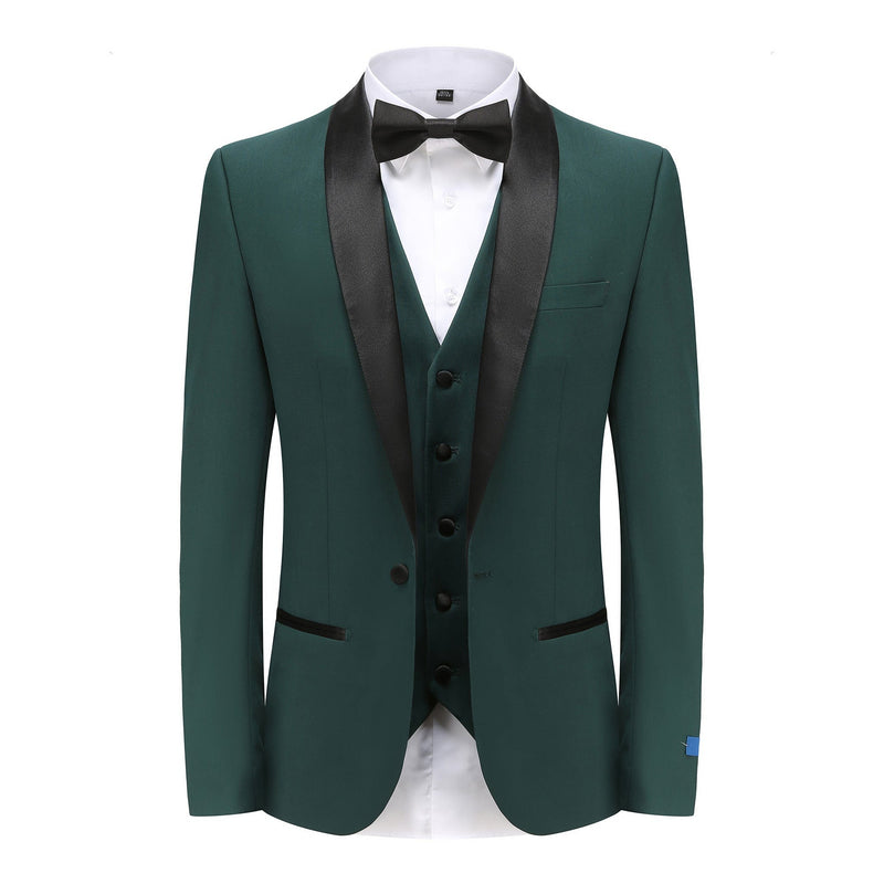 BRAVEMAN SUITING COMPANY XTUS HUNTER GREEN / 36R GINO VITALE-TUXEDO SUIT-TX300