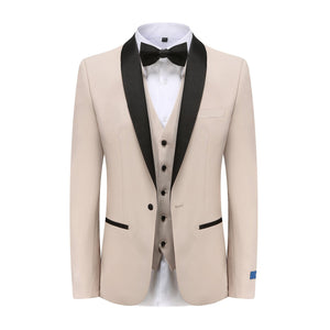 BRAVEMAN SUITING COMPANY XTUS LIGHT BEIGE / 36R GINO VITALE-TUXEDO SUIT-TX300