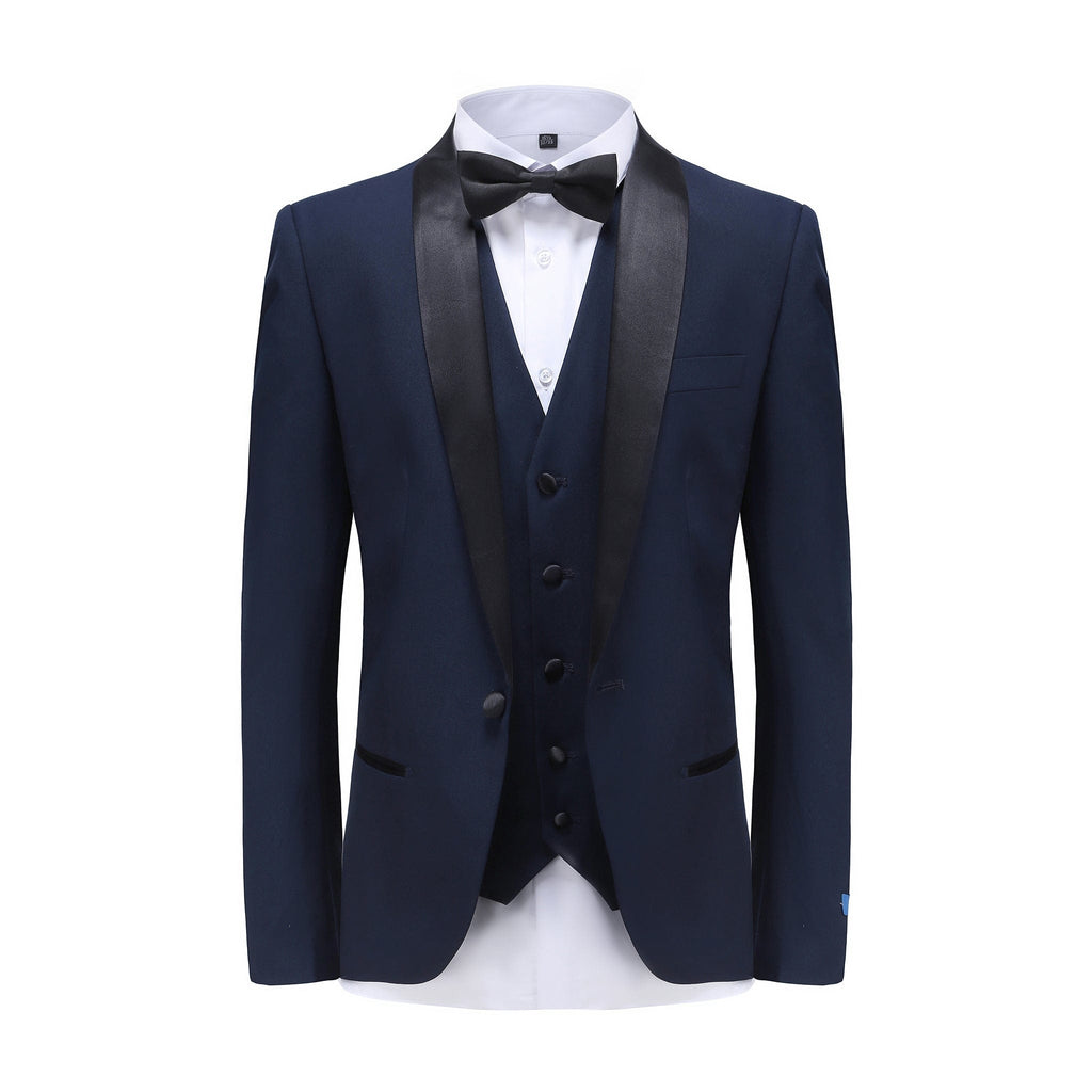 BRAVEMAN SUITING COMPANY XTUS NAVY / 36R GINO VITALE-TUXEDO SUIT-TX300