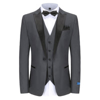 BRAVEMAN SUITING COMPANY XTUS CHARCOAL / 36R GINO VITALE-TUXEDO SUIT-TX500-CHARCOAL