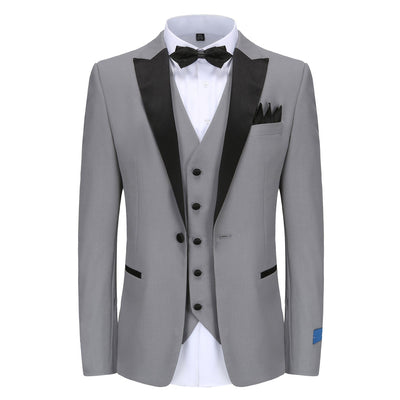 braveman suiting company xtus light grey / 36r gino vitale-tuxedo suit-tx500-light grey