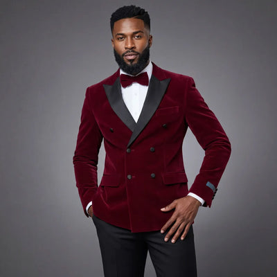 BRAVEMAN SUITING COMPANY XTUS SLIM FIT TUXEDO-DOUBLE BREATED /TX900