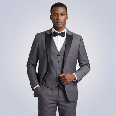 BRAVEMAN SUITING COMPANY XTUS SLIM FIT TUXEDO-TX500-CHARCOAL
