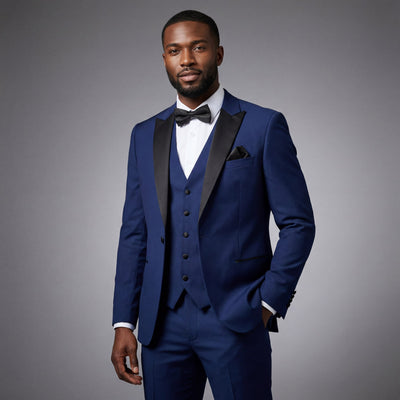 BRAVEMAN SUITING COMPANY XTUS SLIM FIT TUXEDO -TX500-INDIGO