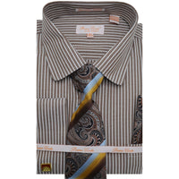 DON JONATHAN S CT COCO 4/5 / 15.5 BRUNO CONTE SHIRT& TIE SET/Bc1170