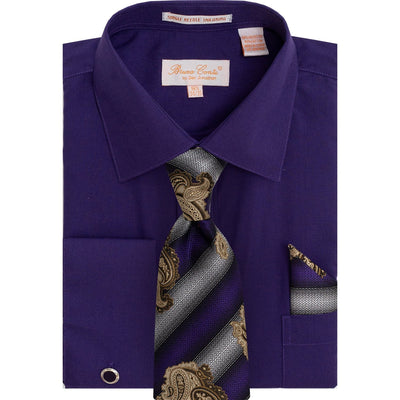 BRUNO CONTE SHIRT & TIE SET/Bc1184 MilanoMensWear BRUNO CONTE SHIRT & TIE SET/Bc1184 MilanoMensWear
