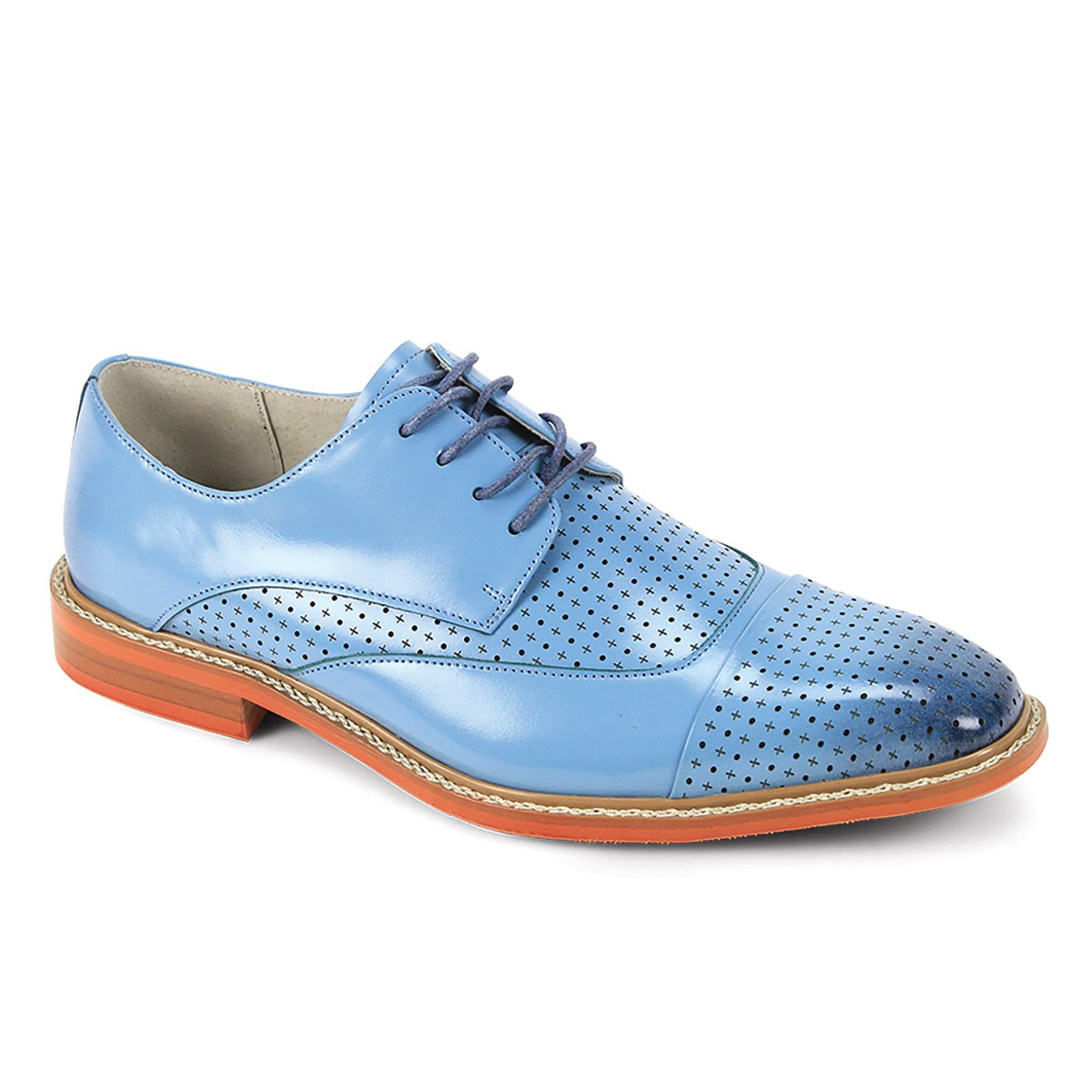GIOVANNI LEATHER SHOES FT LT BLUE / 8.5 Giovanni Alford Dress Shoes
