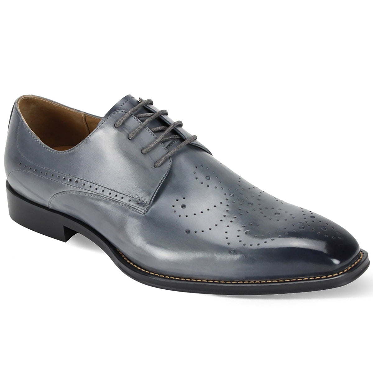 GIOVANNI LEATHER SHOES FT GREY / 7 GIOVANNI LEATHER SHOES-JOEL