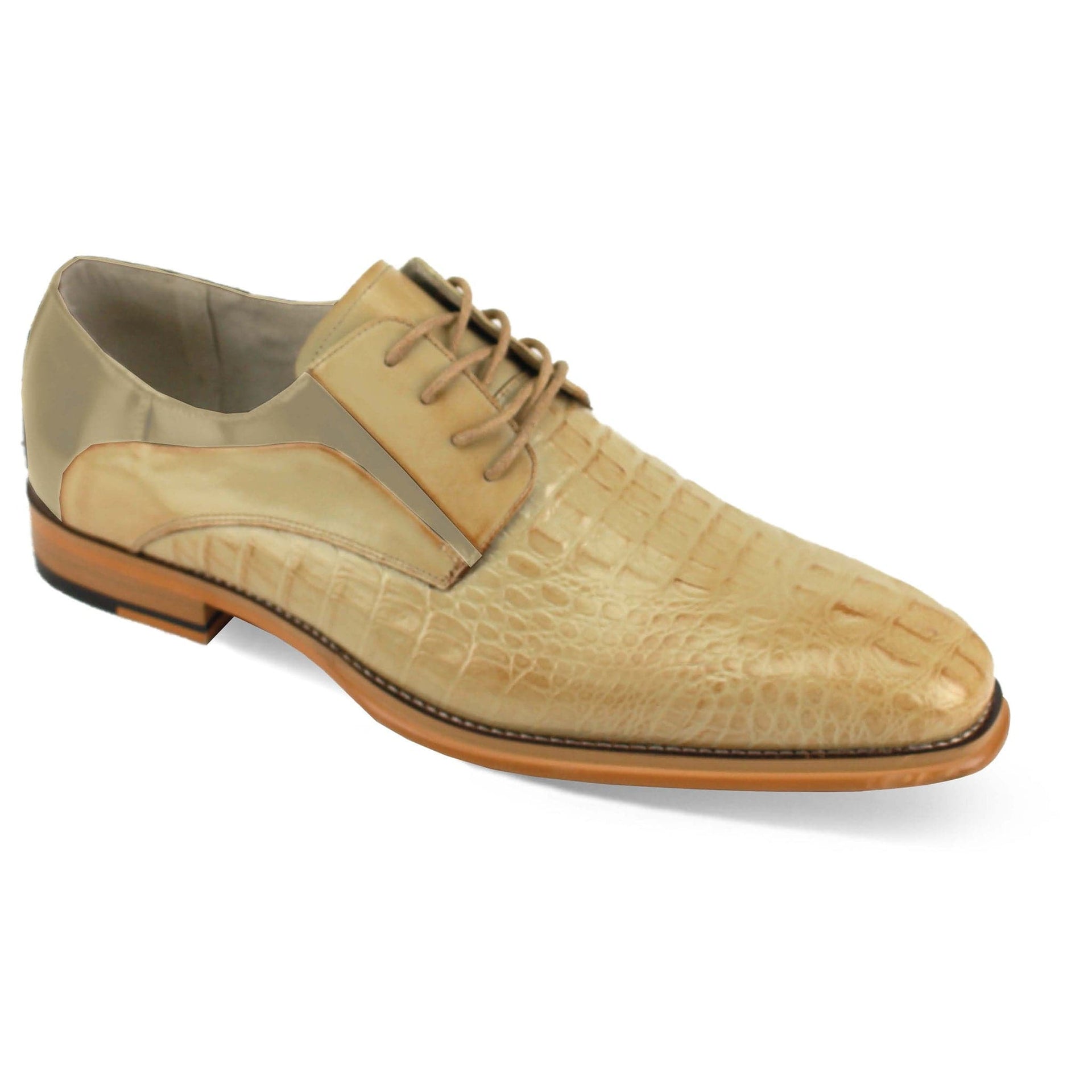 GIOVANNI LEATHER SHOES-MASON-NATURAL NATURAL / 9
