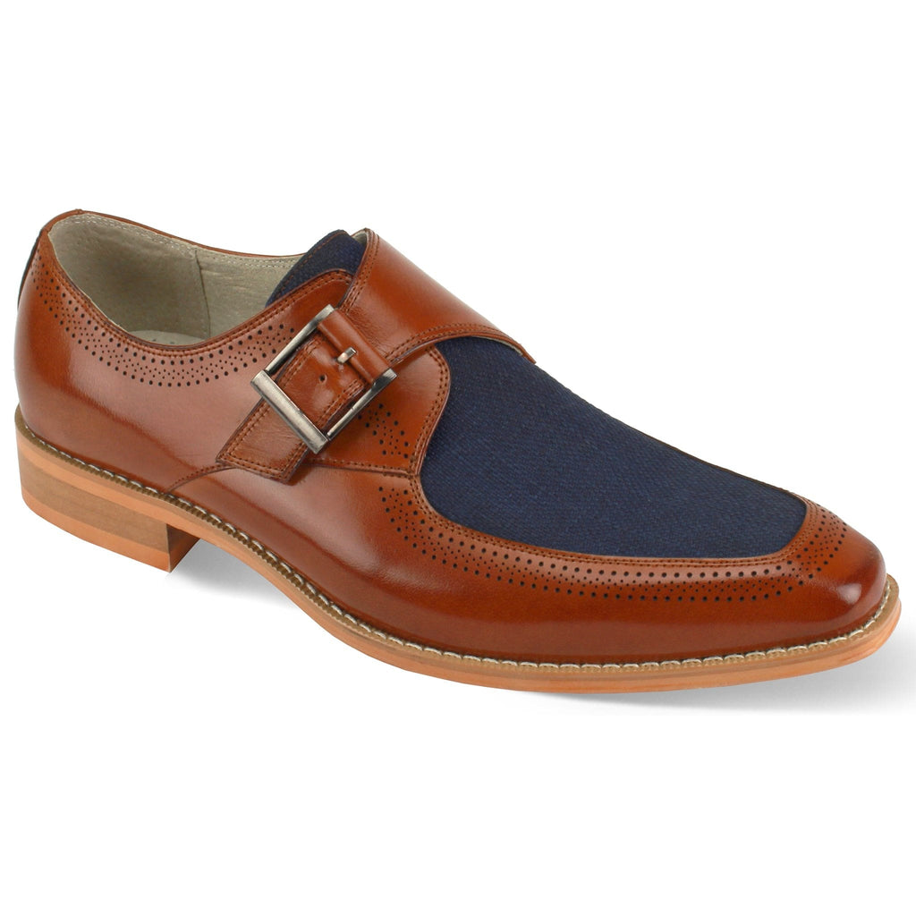 GIOVANNI LEATHER SHOES FT WHSKY/NAVY / 7 GIOVANNI LEATHER SHOES-MONTE