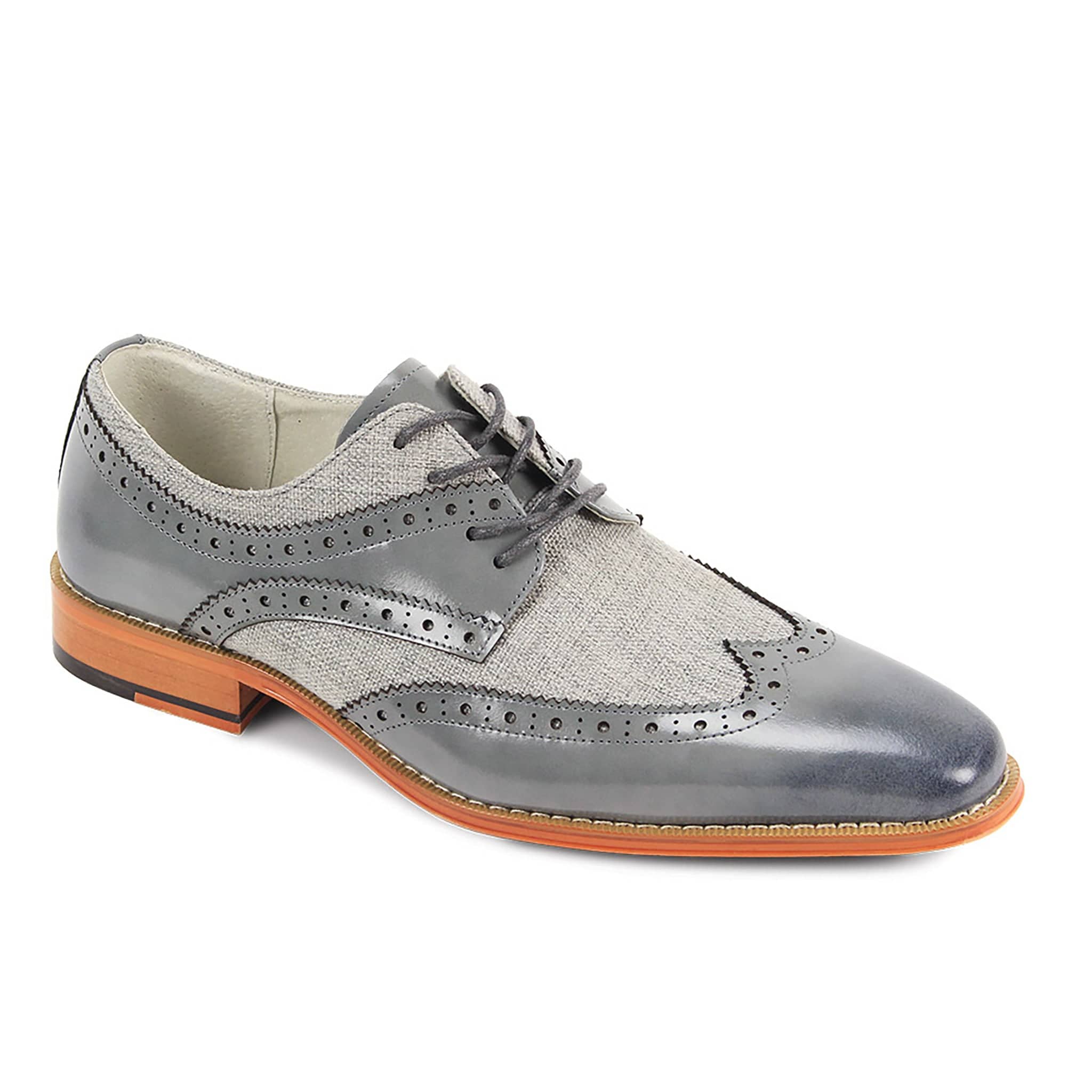 GIOVANNI LEATHER SHOES FT GREY / 8.5 GIOVANNI LEATHER SHOES-NICO