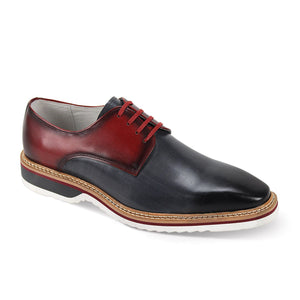 GIOVANNI LEATHER SHOES FT GRY/WINE / 7 GIOVANNI LEATHER SHOES-REGGIE