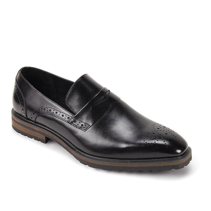GIOVANNI LEATHER SHOES FT BLACK / 8.5 GIOVANNI LEATHER SHOES-SILVIO