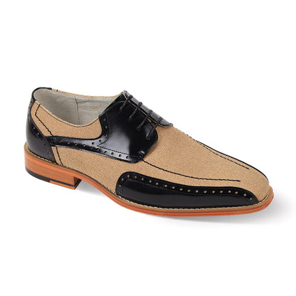 GIOVANNI LEATHER SHOES FT BLK/TAN / 8.5 GIOVANNI LEATHER SHOES-SIMON