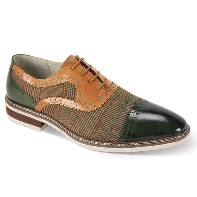 GIOVANNI LEATHER SHOES FT OLV/TAN / 7 GIOVANNI LEATHER SHOES-SINCLAIR
