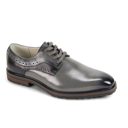 GIOVANNI LEATHER SHOES FT GREY / 8.5 GIOVANNI LEATHER SHOES-STEF