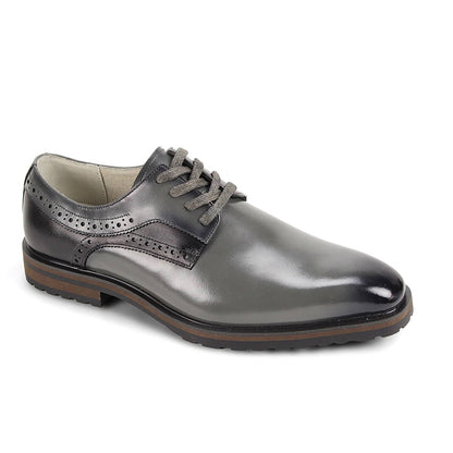 GIOVANNI LEATHER SHOES FT GREY / 8.5 GIOVANNI LEATHER SHOES-STEF