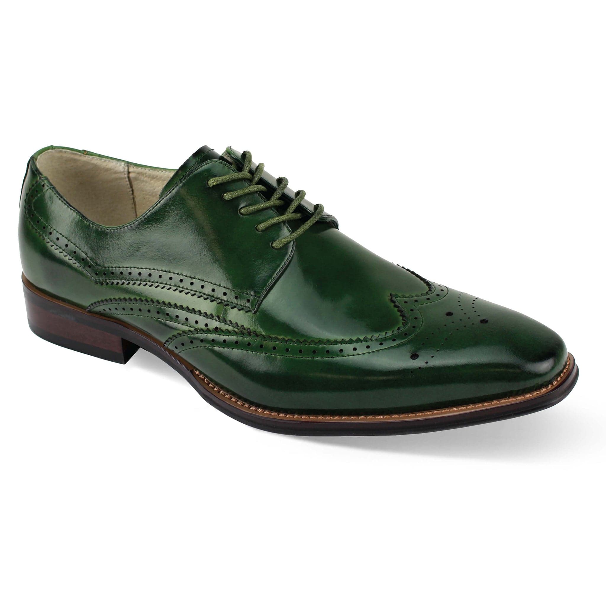 GIOVANNI LEATHER SHOES FT OLIVE / 7 Giovanni LINCOLN  Leather Shoes