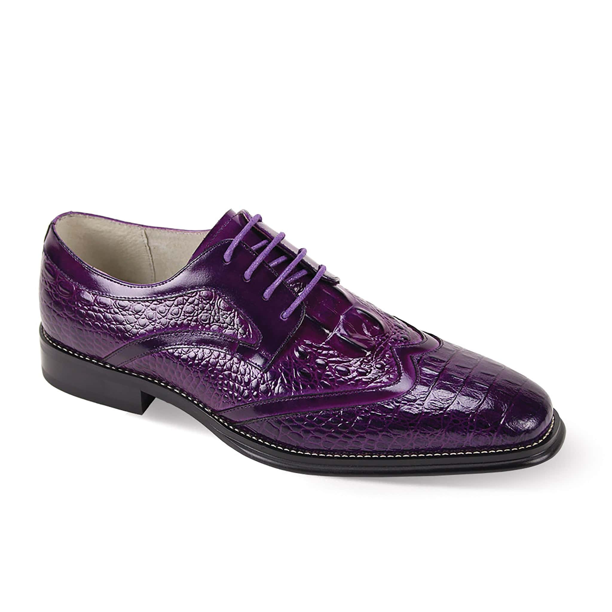 GIOVANNI LEATHER SHOES FT PURPLE / 8.5 Giovanni SHANE Leather Shoes