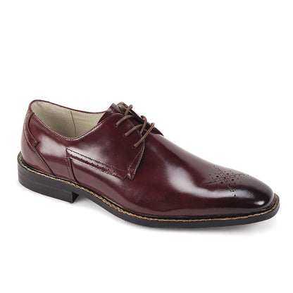 GIOVANNI LEATHER SHOES FT BURGUNDY / 8.5 Giovanni Toby Lace-Up Dress Shoes