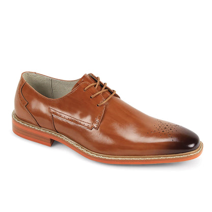 GIOVANNI LEATHER SHOES FT TAN / 8 Giovanni Toby Lace-Up Dress Shoes