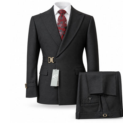 GR CLOTHING GRP DBA ROSSI U D BLK2070 / 40R Rossi Man PRINCE 2pcs Suits