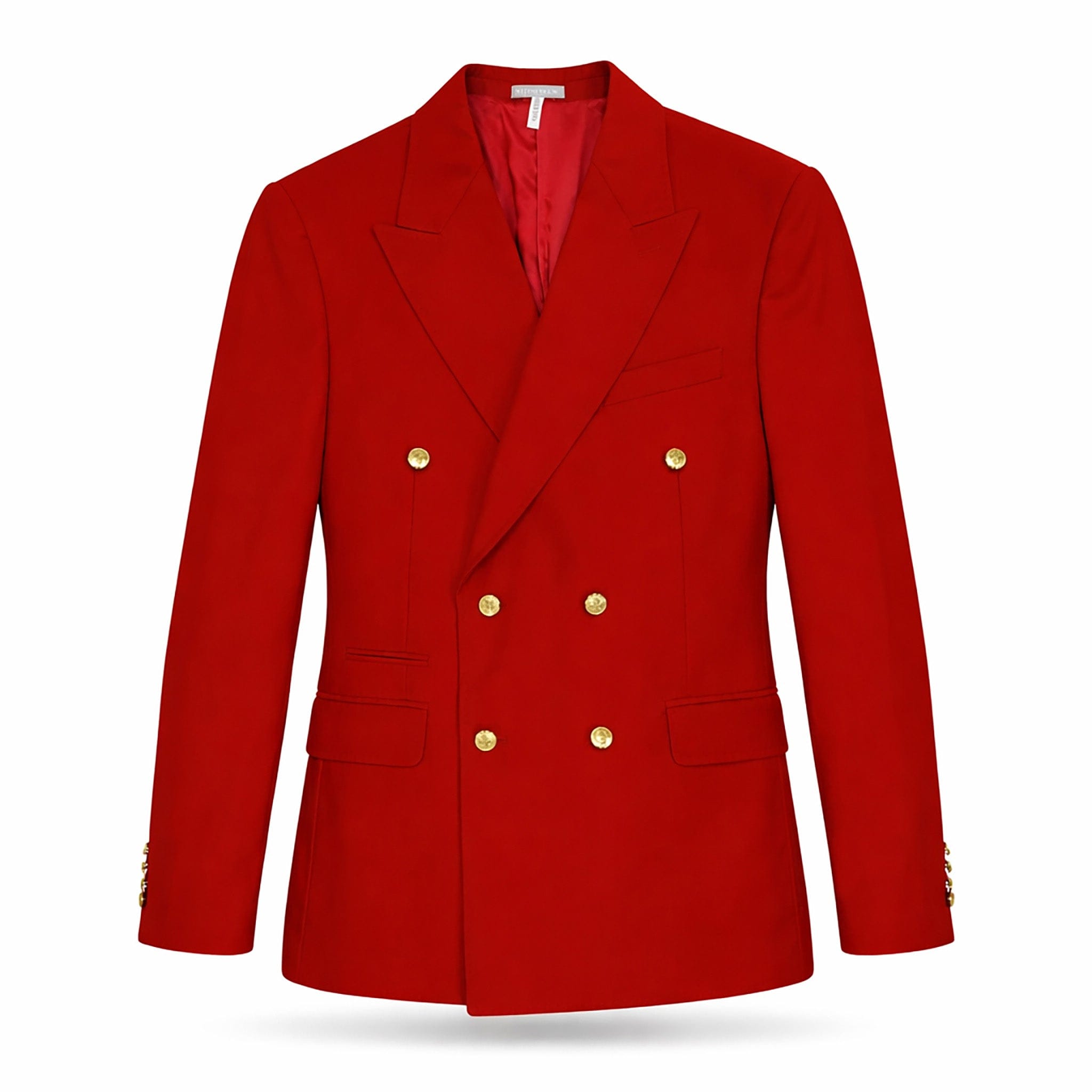 rossiman  Milano Premium red double breasted suit   gold button classic fit