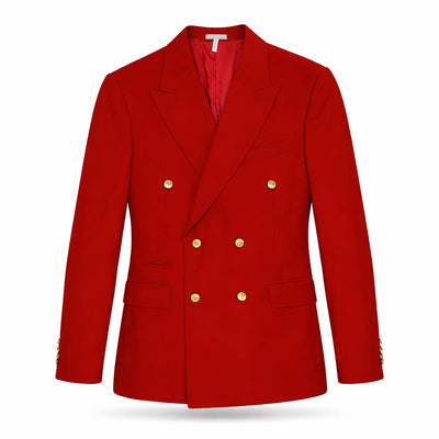 rossiman  Milano Premium red double breasted suit   gold button classic fit