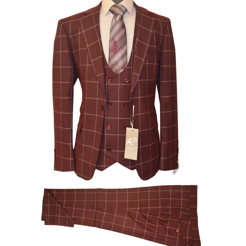 GR CLOTHING GRP DBA ROSSI U SM RM1367 / 40 REG ANDREW VESTED SUIT BY ROSSI MAN/Andrew-3pc
